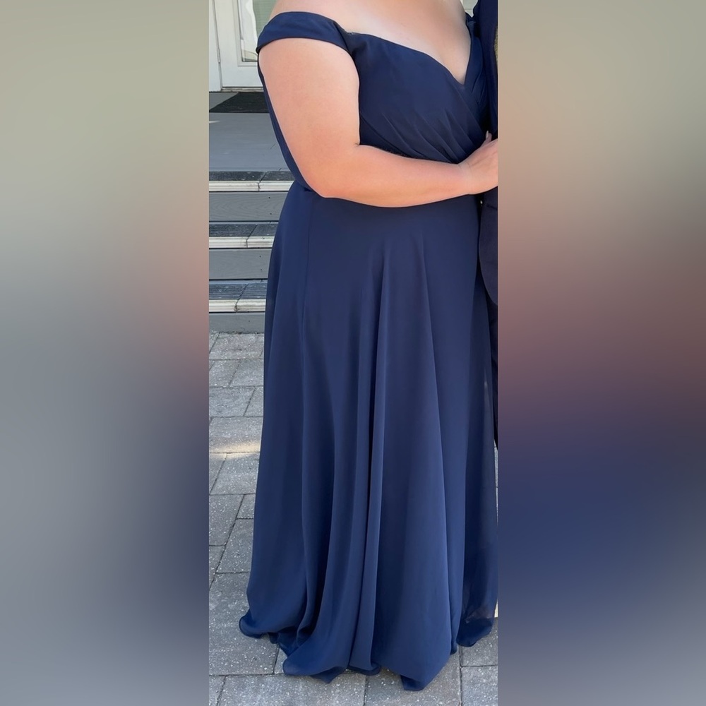 Elegant Navy Blue Women's Dress